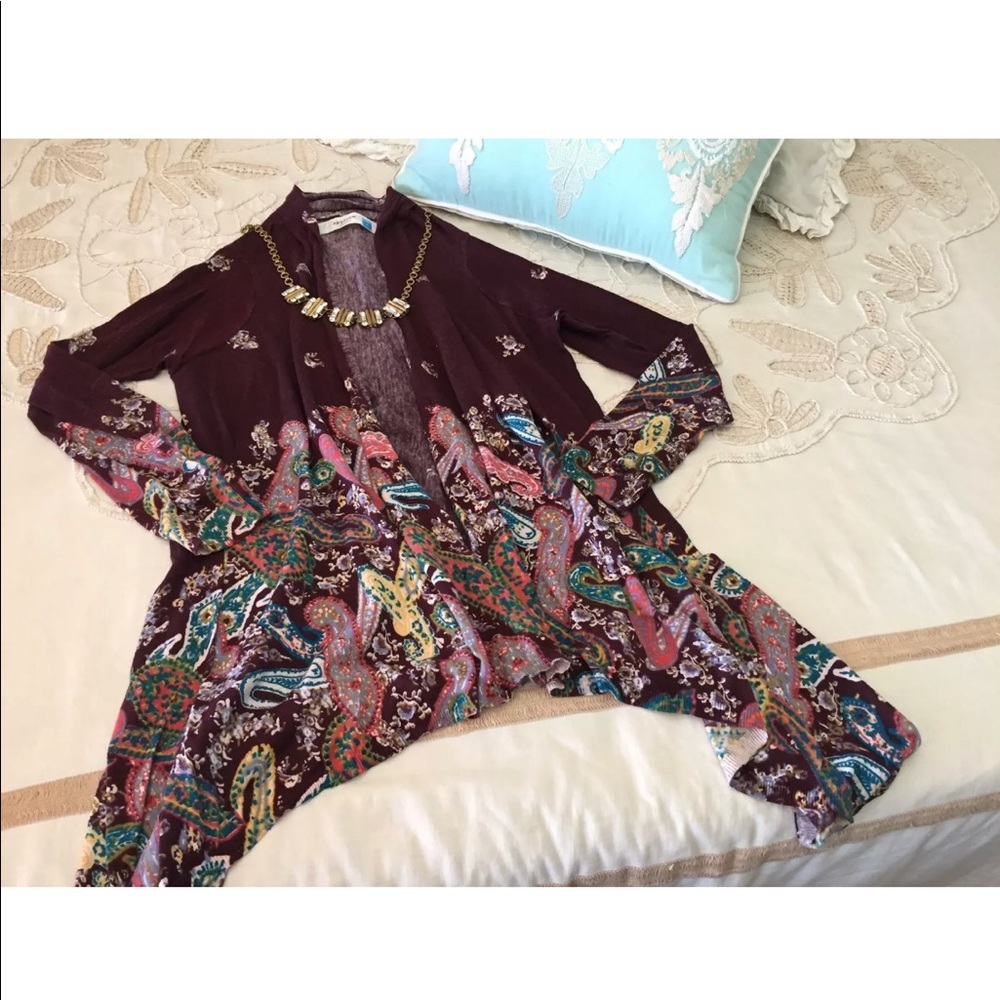 Anthropologie $128 Sparrow S cardigan sweater boho cottagecore lagenlook knit